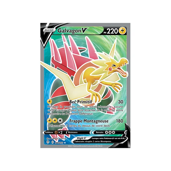 Carte Pokémon Galvagon-V 178/203 Ultra Rare Évolution Céleste
