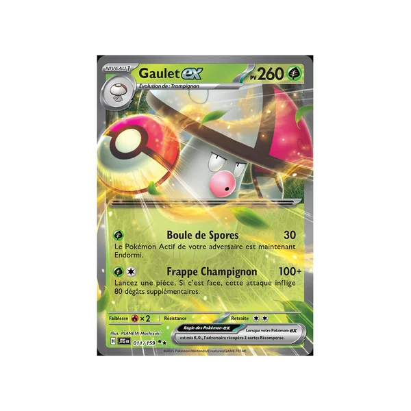 Carte Pokémon Gaulet-ex 011/159 Double rare Aventures Ensemble