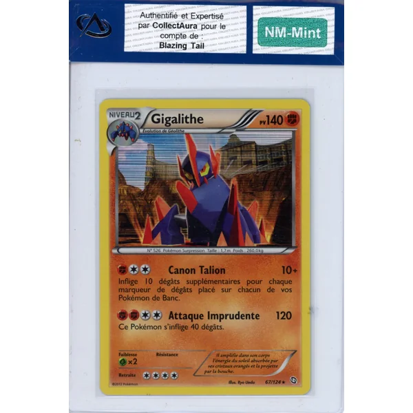 Carte Pokémon Gigalithe 67/124 COLLECTAURA NM-Mint