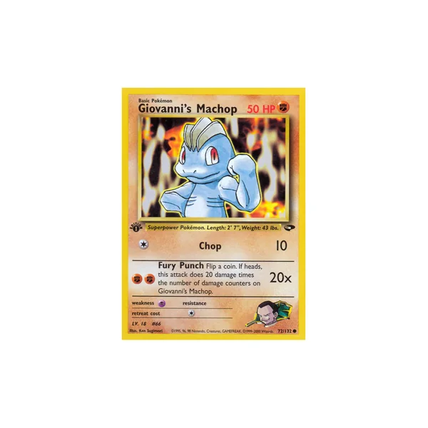 Carte Pokémon Giovanni's Machop 72/132 Commune Gym Challenge