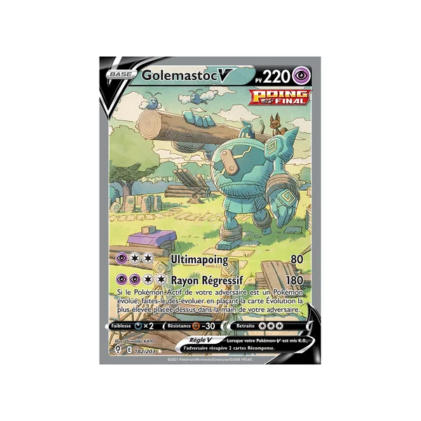 Carte Pokémon Golemastoc-V 182/203 Ultra Rare Évolution Céleste