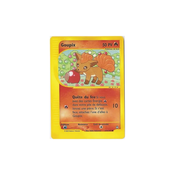 Carte Pokémon Goupix 116/147 Commune Aquapolis