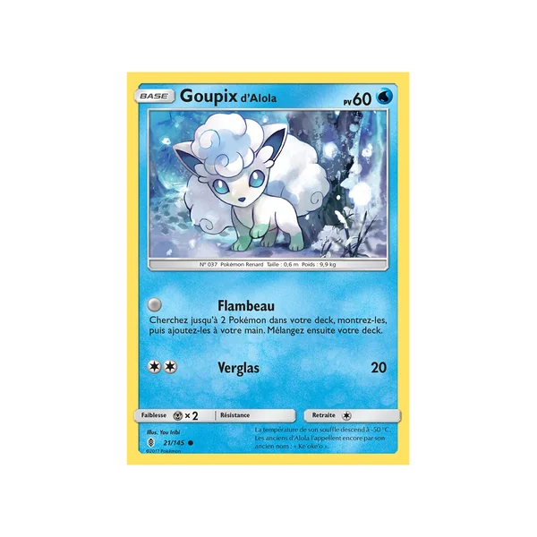 Carte Pokémon Goupix d'Alola 21/145 Commune Gardiens Ascendants