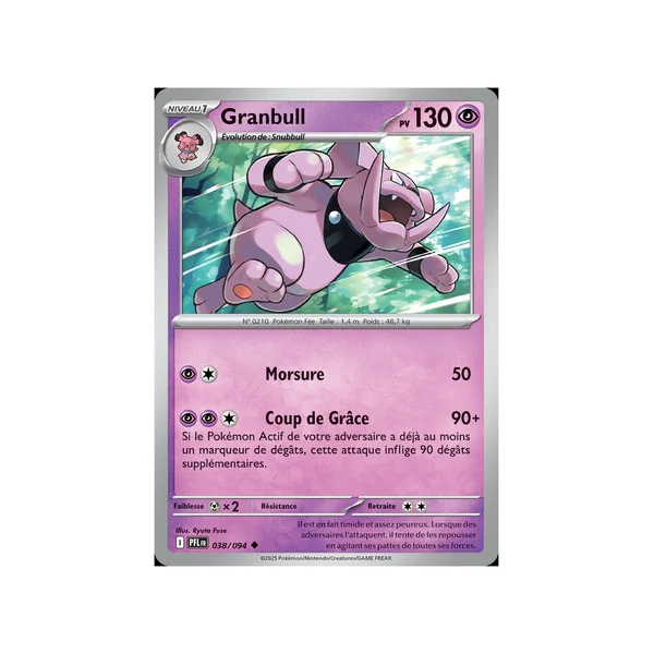 Carte Pokémon Granbull 038/094 Peu commune Flammes Fantasmagoriques