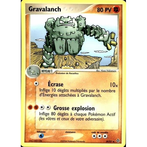 Carte Pokémon Gravalanch 29/97 Peu commune Dragon