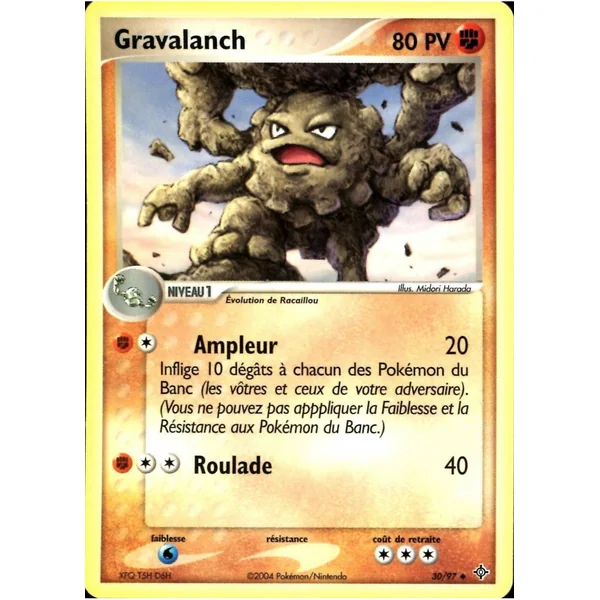 Carte Pokémon Gravalanch 30/97 Peu commune Dragon