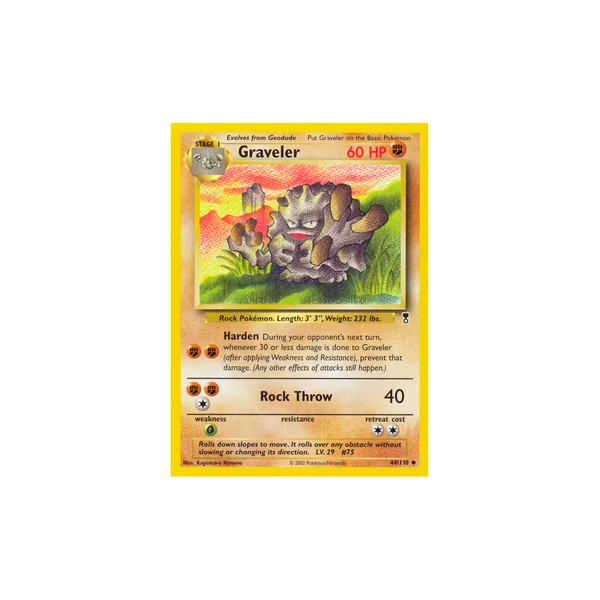 Carte Pokémon Graveler 44/110 Peu commune Legendary Collection