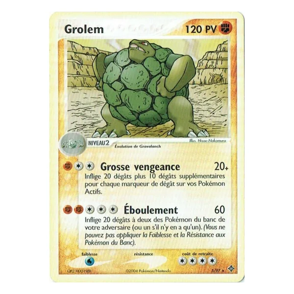 Carte Pokémon Grolem 5/97 Holographique Dragon