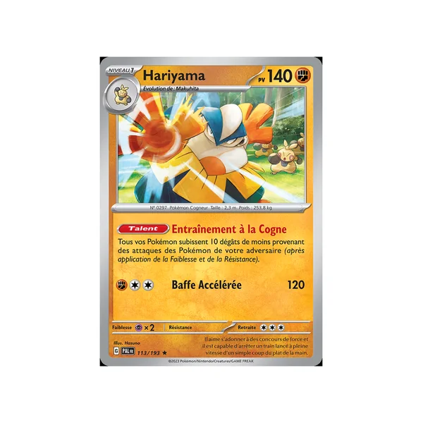 Carte Pokémon Hariyama 113/193 Holographique Évolutions à Paldea