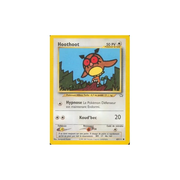 Carte Pokémon Hoothoot 60/111 Commune Neo Genesis
