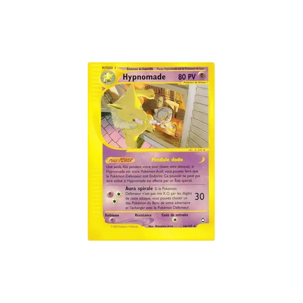 Carte Pokémon Hypnomade 16/147 Rare Aquapolis