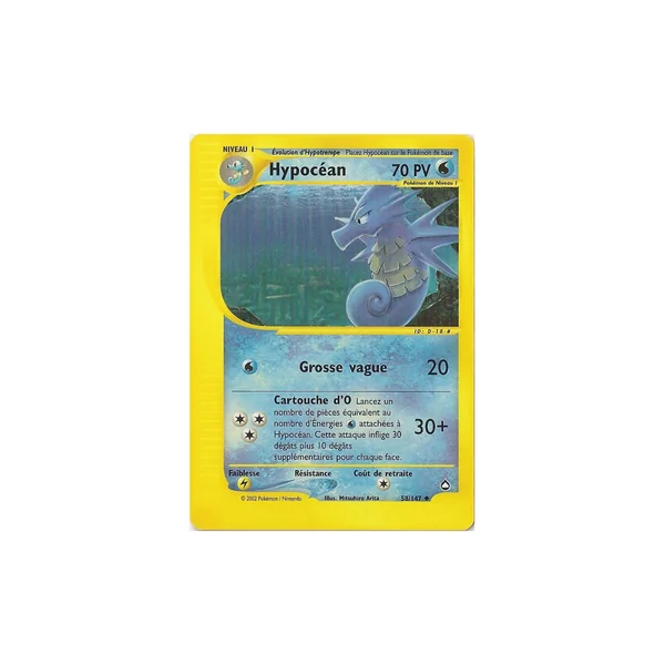 Carte Pokémon Hypocéan 58/147 Peu commune Aquapolis