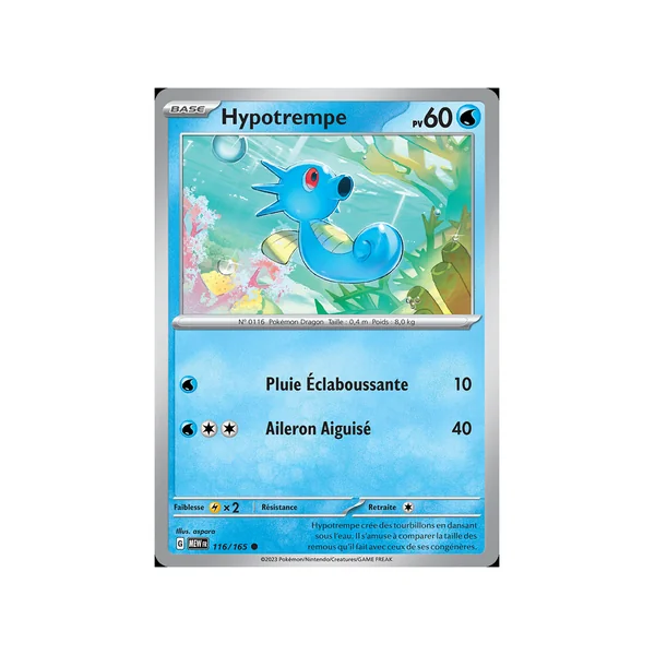 Carte Pokémon Hypotrempe 116/165 Commune 151