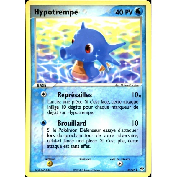 Carte Pokémon Hypotrempe 33/97 Peu commune Dragon