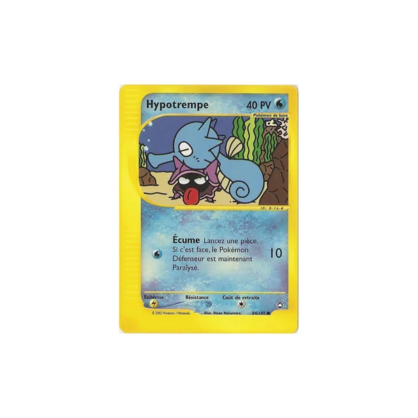Carte Pokémon Hypotrempe 84/147 Commune Aquapolis