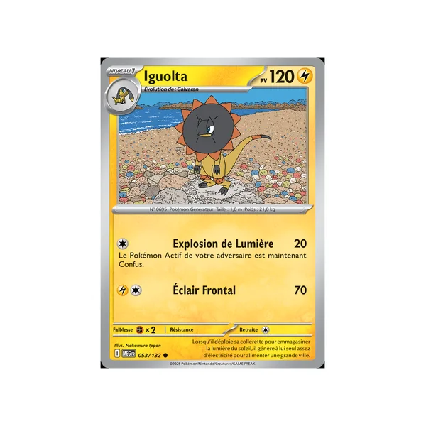 Carte Pokémon Iguolta 053/132 Commune Méga-Évolution (JCC)