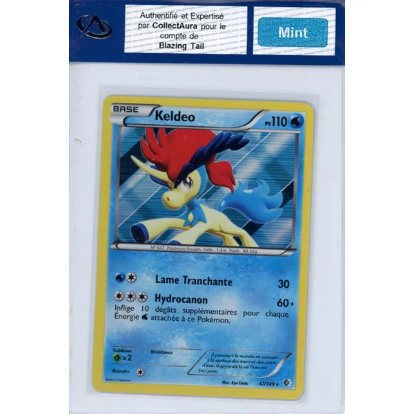 Carte Pokémon Keldeo 47/149 COLLECTAURA Mint