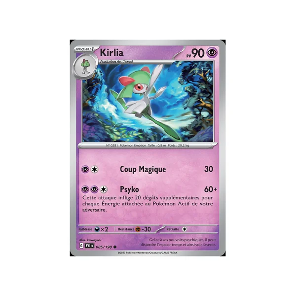 Carte Pokémon Kirlia 085/198 Commune Écarlate et Violet (JCC)