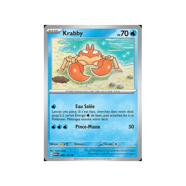 Carte Pokémon Krabby 098/165 Commune 151
