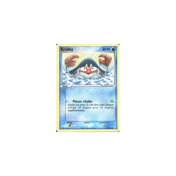 Carte Pokémon Krabby 54/100 Commune Gardiens de Cristal