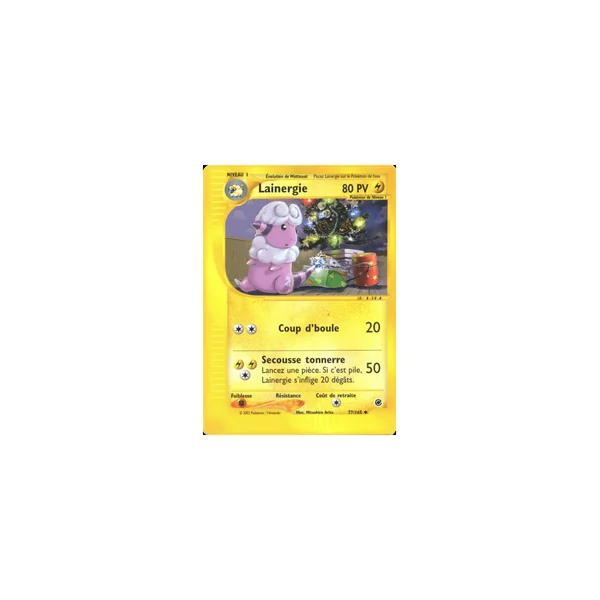 Carte Pokémon Lainergie 77/165 Peu commune Expedition