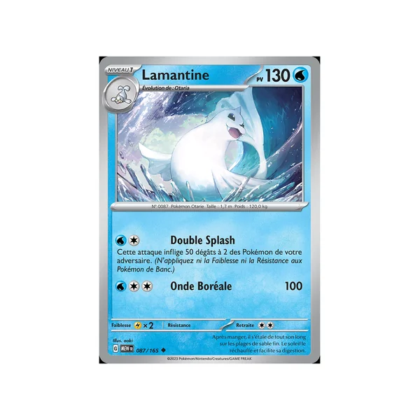 Carte Pokémon Lamantine 087/165 Peu commune 151