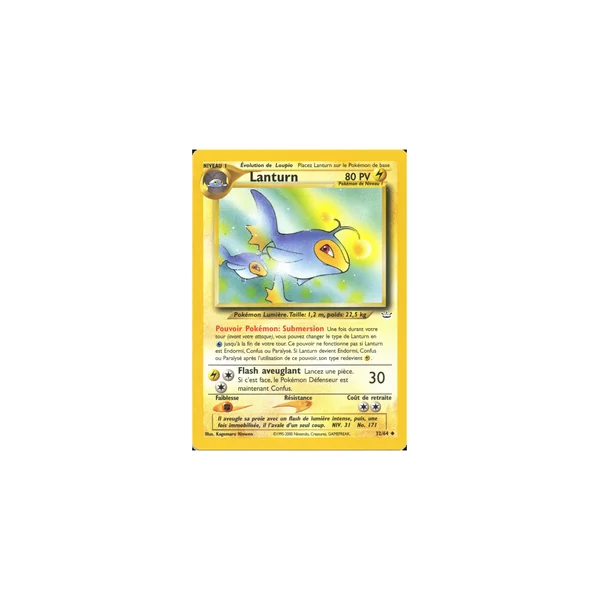 Carte Pokémon Lanturn 32/64 Peu commune Neo Revelation