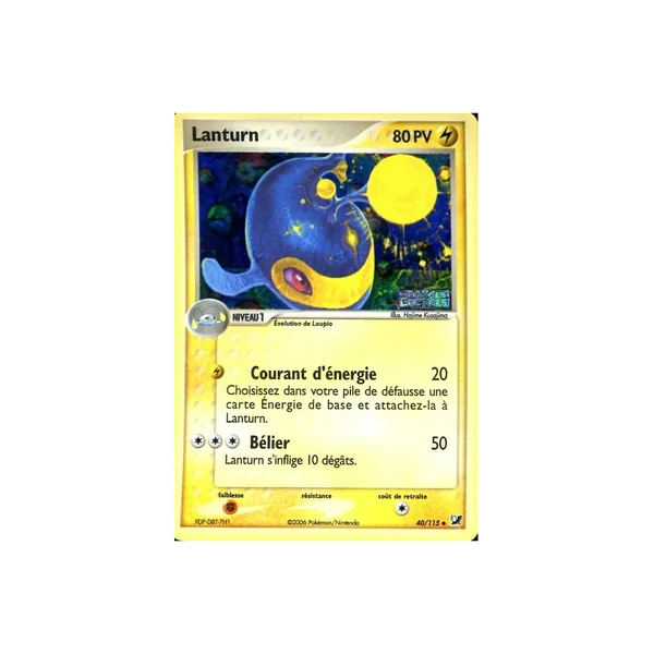 Carte Pokémon Lanturn 40/115 Peu commune Forces Cachées