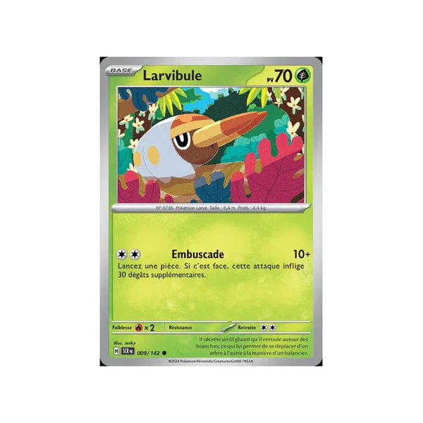 Carte Pokémon Larvibule 009/142 Commune Couronne Stellaire