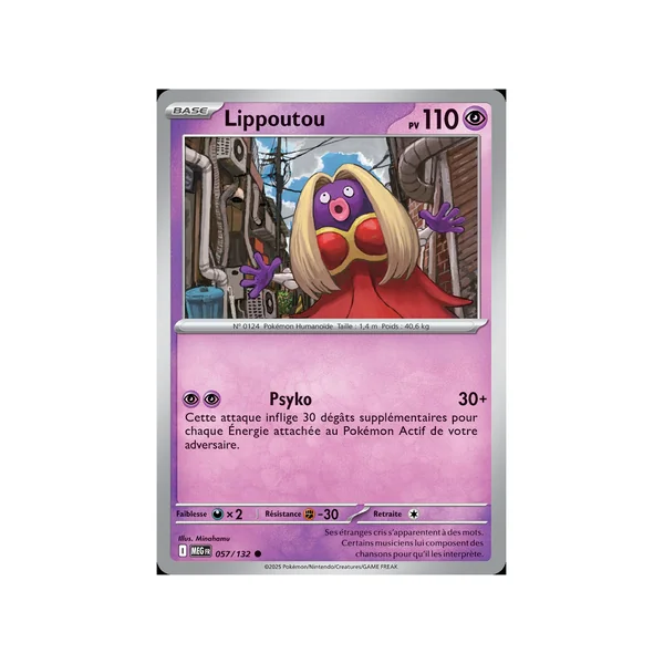 Carte Pokémon Lippoutou 057/132 Commune Méga-Évolution (JCC)