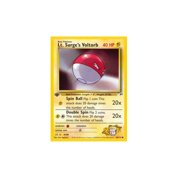 Carte Pokémon Lt. Surge's Voltorb 84/132 Commune Gym Heroes