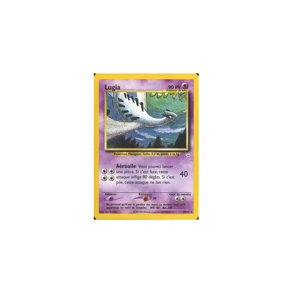 Carte Pokémon Lugia 20/64 Rare Neo Revelation