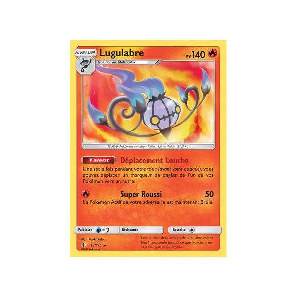 Carte Pokémon Lugulabre 13/145 Holographique Gardiens Ascendants