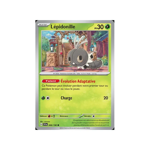 Carte Pokémon Lépidonille 008/198 Commune Écarlate et Violet (JCC)