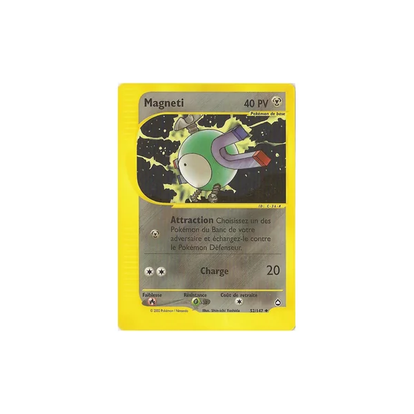 Carte Pokémon Magneti 52/147 Peu commune Aquapolis