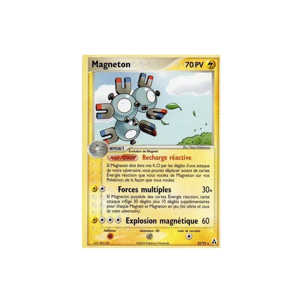Carte Pokémon Magneton 22/92 Rare Créateurs de légendes