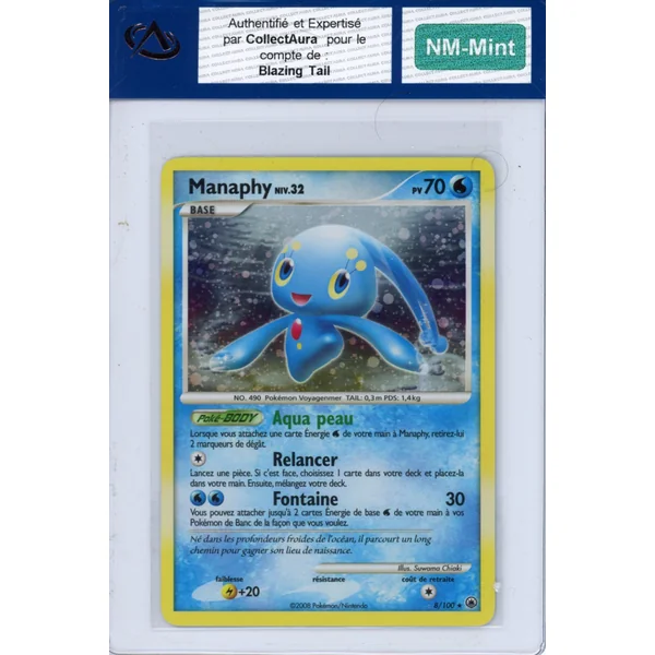Carte Pokémon Manaphy 8/100 COLLECTAURA NM-Mint