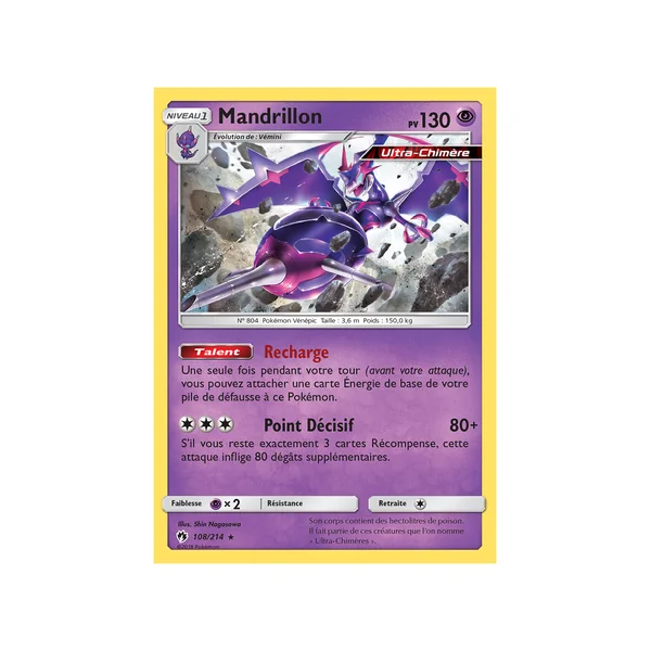 Carte Pokémon Mandrillon 108/214 Holographique Tonnerre Perdu