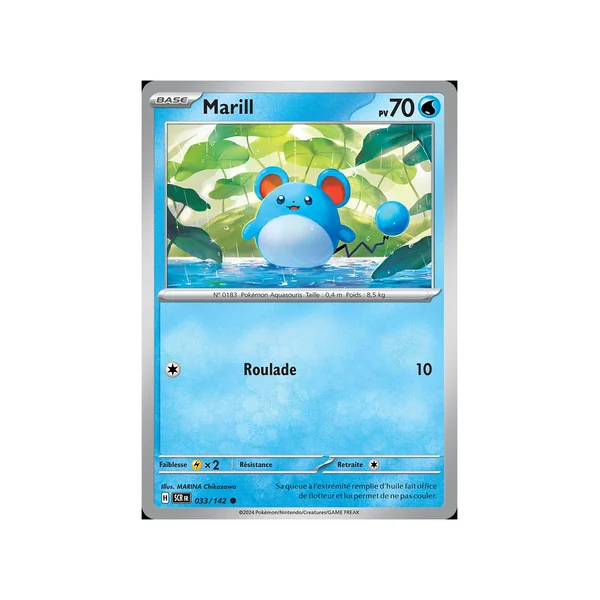 Carte Pokémon Marill 033/142 Commune Couronne Stellaire