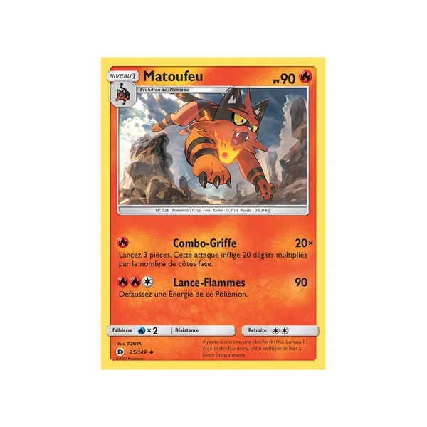Carte Pokémon Matoufeu 25/149 Peu commune Soleil et Lune (JCC)