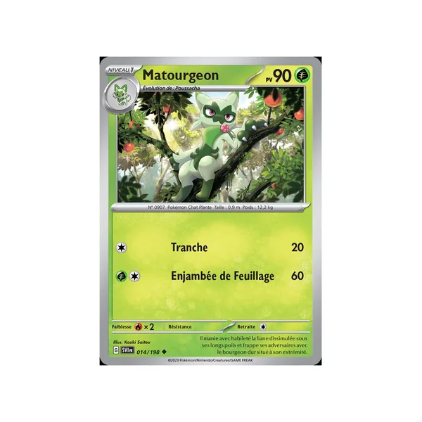 Carte Pokémon Matourgeon 014/198 Peu commune Écarlate et Violet (JCC)