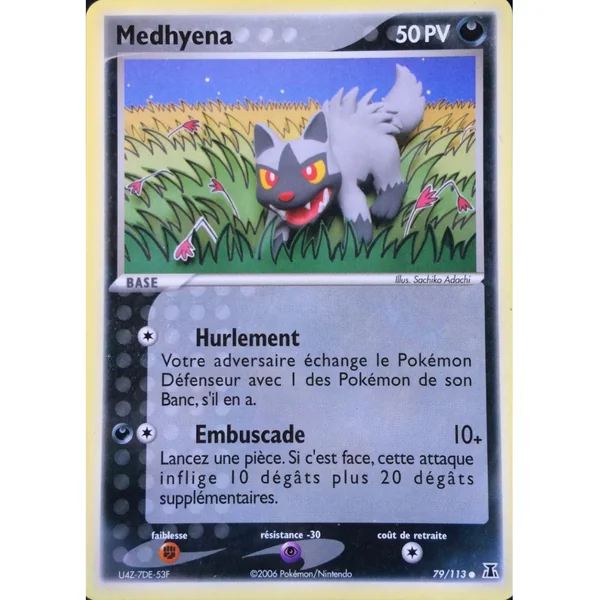 Carte Pokémon Medhyena 79/113 Commune Espèces Delta
