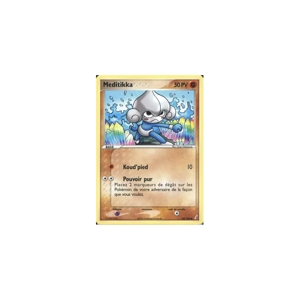 Carte Pokémon Meditikka 56/100 Commune Gardiens de Cristal