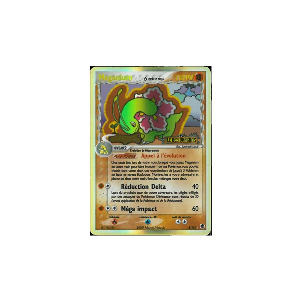 Carte Pokémon Meganium δ 4/101 Holographique Île des Dragons