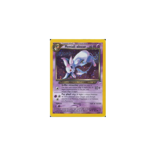 Carte Pokémon Mentali obscur 4/105 Holographique Neo Destiny