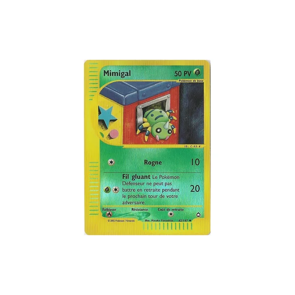 Carte Pokémon Mimigal 62/147 Peu commune Aquapolis
