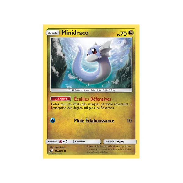 Carte Pokémon Minidraco 117/181 Commune Duo de Choc