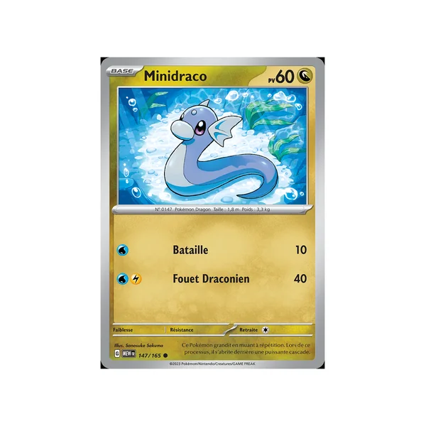 Carte Pokémon Minidraco 147/165 Commune 151