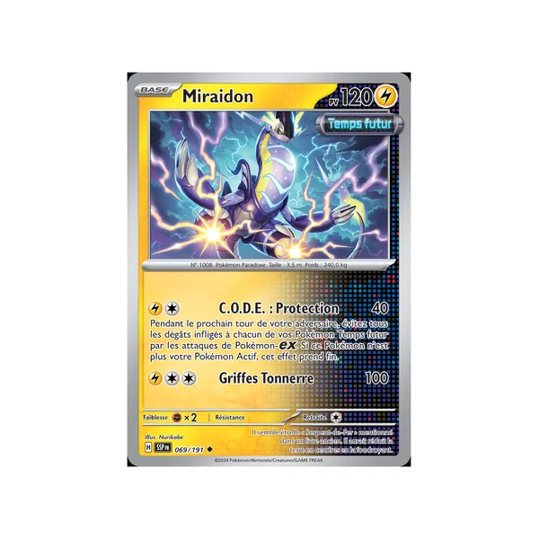 Carte Pokémon Miraidon 069/191 Peu commune Étincelles Déferlantes