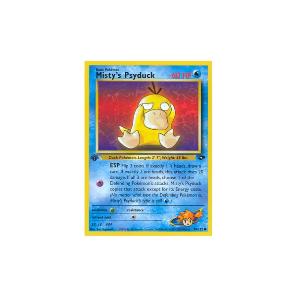 Carte Pokémon Misty's Psyduck 90/132 Commune Gym Challenge
